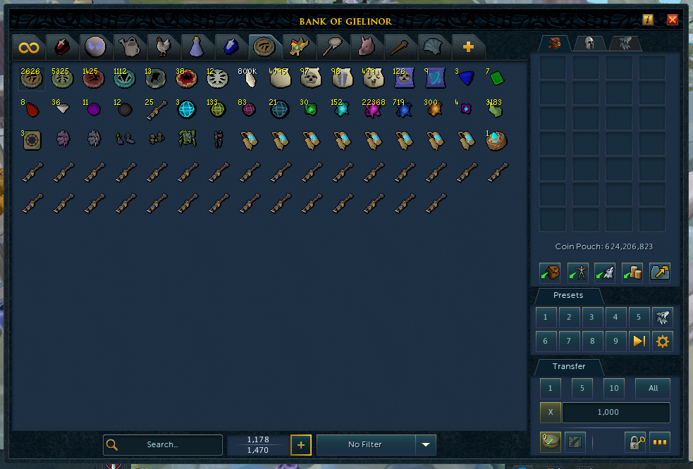 MÜÜN Maxed RS3 main 120 herb/dung/hunt, 6b bank koos Blue hweeniga